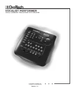 DigiTech VOCALIST PERFORMER Manual preview