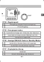 Preview for 61 page of Dimplex BRTU 201F Manual