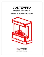 Preview for 1 page of Dimplex contempra ef KDS6401E Parts & Service Manual