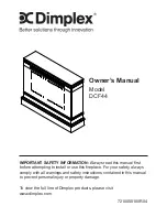 Dimplex DCF44 Owner'S Manual preview