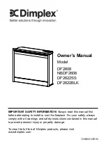 Preview for 1 page of Dimplex DF2608 Owner'S Manual