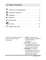 Preview for 2 page of Dimplex DFG253A Owner'S Manual