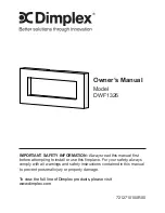 Preview for 1 page of Dimplex DWF-1326 Owner'S Manual