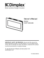 Dimplex DWF120330B Owner'S Manual preview