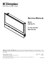 Preview for 1 page of Dimplex DWF36-PG Service Manual