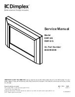 Preview for 1 page of Dimplex EWF-SS Service Manual