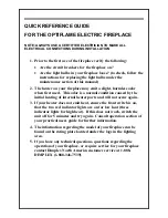 Preview for 2 page of Dimplex Optiflame Electric Fireplace User Manual