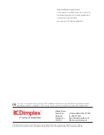 Preview for 20 page of Dimplex QRAD050 Operating Instructions Manual