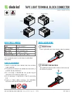 Preview for 1 page of DIODE LED DI-TB-CONN-TT Series Installation Manual