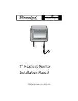 Directed Electronics 7 Headrest Monitor Installation Manual preview