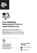 Preview for 20 page of Dirt Devil UD70182 User Manual