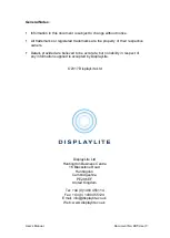 Preview for 2 page of DISPLAYLITE ZBT-40 Series User Manual