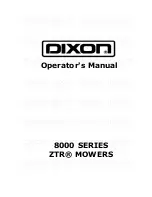 Dixon 8000 SERIES ZTR Operator'S Manual preview