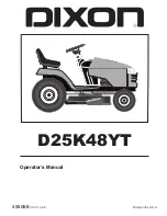 Dixon D25K48YT Operator'S Manual preview