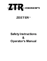 Dixon Zeeter Zero-Turn Riding Mower Safety And Operation Manual preview