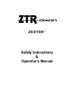 Dixon ZEETERTM 14295-1005 Safety And Operation Manual preview