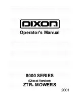 Dixon ZTR 8000 Series Operator'S Manual preview