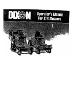 Dixon ZTR Zero Turn Riding Mower Operator'S Manual preview