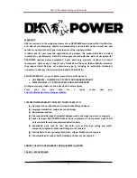 Preview for 18 page of DK2 Power OPC505AE Safety And Operation Instructions