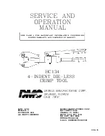 Preview for 1 page of DMC HC134 Service And Operation Manual