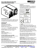 Preview for 1 page of DMC MPT-250B Specification And Operating Instructions