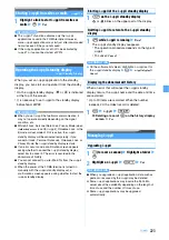 Preview for 225 page of Docomo FOMA D905I Manual