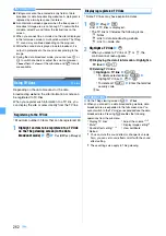 Preview for 264 page of Docomo FOMA D905I Manual