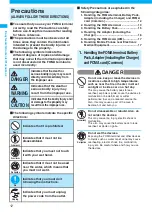 Preview for 14 page of Docomo foma SO705i Instruction Manual