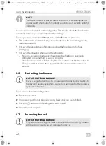 Preview for 22 page of Dometic 9105306540 Installation And Operating Manual