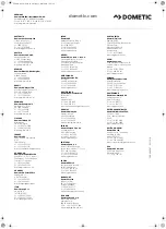 Preview for 104 page of Dometic 9105705200 Installation And Operating Manual