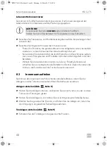 Preview for 44 page of Dometic COOLMATIC Series Installation And Operating Manual