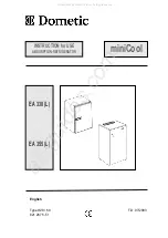 Dometic EA 330 Instructions For Use Manual preview