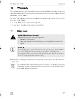 Preview for 27 page of Dometic HC302D Operating Manual