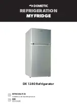 Preview for 1 page of Dometic MYFRIDGE DX 1280 Installation And Operating Manual