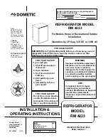 Dometic RM 4223 Installation & Operating Instructions Manual preview