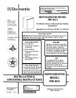 Preview for 1 page of Dometic RM 4223 Installation Manual