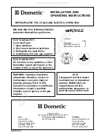 Dometic RM3662 Installation And Operating Instructions Manual preview