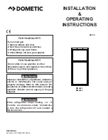 Dometic RM4805 Installation & Operating Instructions Manual preview