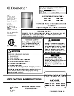 Preview for 1 page of Dometic RMD 8501 Operating Instructions Manual