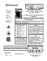 Dometic RML 8551 Installation Instructions Manual preview