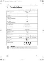 Preview for 73 page of Dometic RMLT9430 Operating Manual