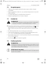 Preview for 72 page of Dometic SILENCIOHC Installation And Operating Manual