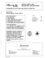 Preview for 1 page of Dometic Silhouette S1521 Installation And Operating Instructions Manual