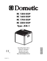 Preview for 1 page of Dometic Type: JCB-1 Operating Instructions Manual