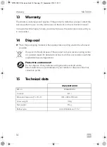 Preview for 14 page of Dometic XSAFE MDT400X Installation And Operating Manual