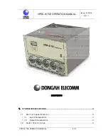 Preview for 2 page of DONGAH ELECOMM VPRS-4175E Operation Manual