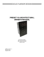 Doug Fleenor Design Preset 10 Architectural Owner'S Manual preview