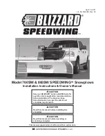 Preview for 1 page of Douglas Dynamics BLIZZARD SPEEDWING 760SW Installation Instructions & Owner'S Manual