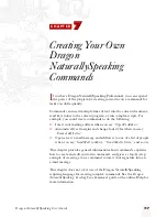 Preview for 125 page of Dragon Systems DRAGON NATURALLYSPEAKING PROFESSIONAL 4 Manual