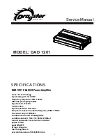 Preview for 1 page of Dragster DAD 1201 Service Manual